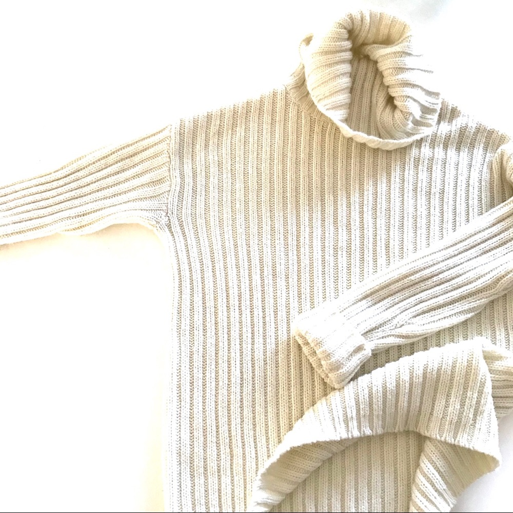 Oversized Knit Turtleneck Sweater